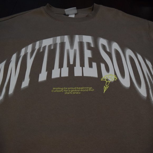 H&M Anytime Soon Brown Crewneck XL - Picture 2 of 5